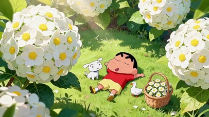 蜡笔小新绣球花