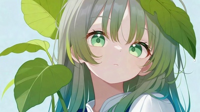 清新绿叶美少女