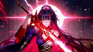 赤红魔刃二次元美少女