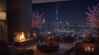 4k唯美星夜城市