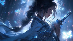夜色中的剑士