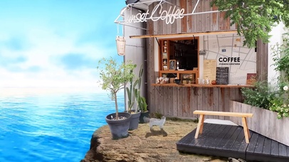 海滨户外休闲咖啡厅