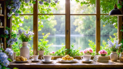 放松治愈木屋窗边 