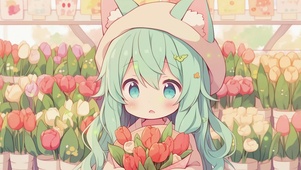 可爱的动漫插画女孩