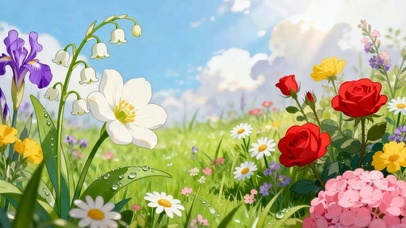 白云花草树木