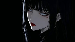 白瞳 蝴蝶少女 侧颜
