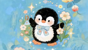 蝴蝶结小企鹅