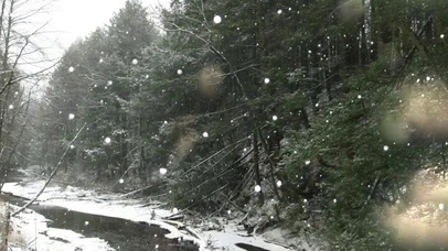 高清唯美雪景山河图