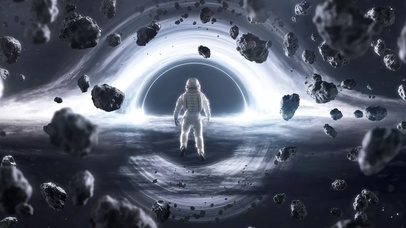 宇航员黑洞陨石