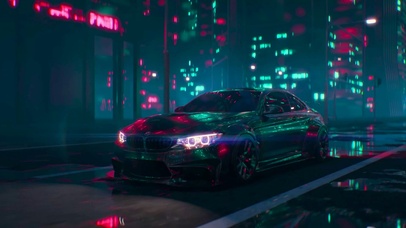 驰骋在城市街道的宝马