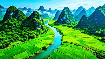 护眼桂林山水