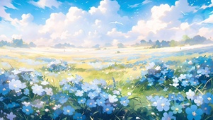 晴天花海