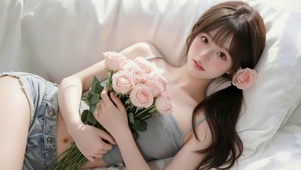 沙发上清纯女孩