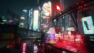 赛博朋克城市夜景