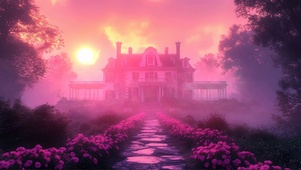 粉色朝霞鲜花庄园