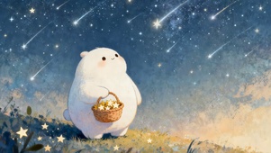 看流星的小熊
