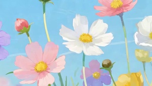 护眼花草树木带鱼屏