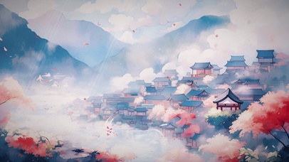 动漫风景AI场景壁纸