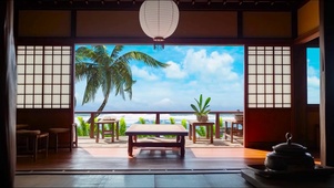 夏日海边木屋
