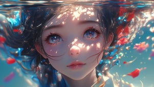 水下眼睛里有星星