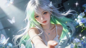 可爱蝴蝶女孩