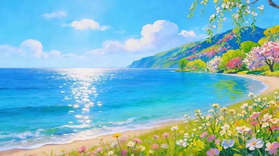 海岸花朝