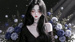 暗境长发纯欲美女