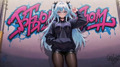 街头潮酷少女