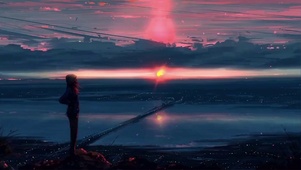 4K夕阳少女