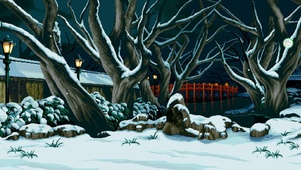 小院雪景