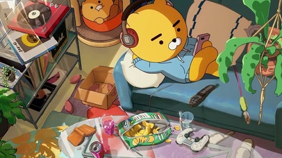 房间悠闲的小熊