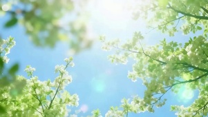护眼阳光树木带鱼屏
