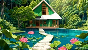 护眼绿景