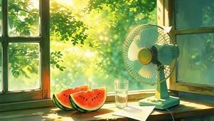 窗间夏意浓 护眼治愈
