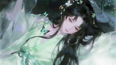 眠蝶青衫少女