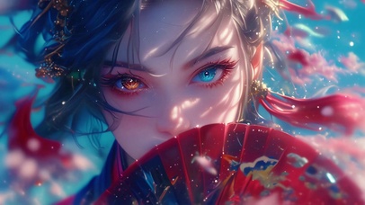 异瞳与红扇