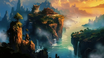 风景壁纸ai插画