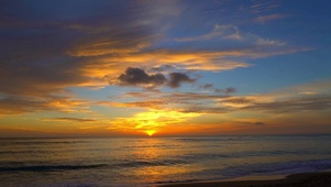 唯美海滩夕阳