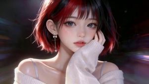 可爱短发女孩