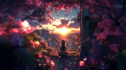 城市花园少女