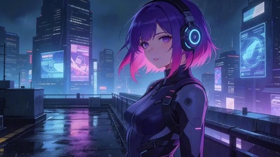 二次元炫酷女孩
