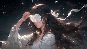 蒙眼少女