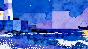夜景海景星空带鱼屏