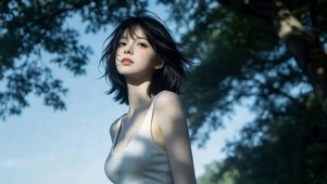 可爱清纯短发女孩