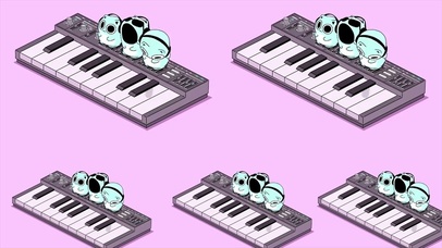 可爱的音乐小人