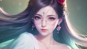 青春眼镜少女