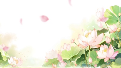 唯美花花插画