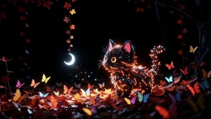 插画小猫