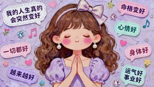 紫色系可爱女孩