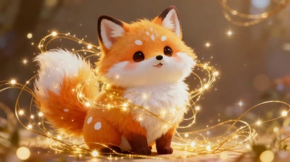 可爱荧光小狐狸